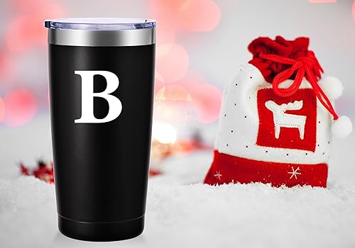 Miniatura 4 de Vaso con inicial personalizado, con monograma, regalo único con inicial para hombres y mujeres, regalo novedoso para cumpleaños, Navidad, fiesta,