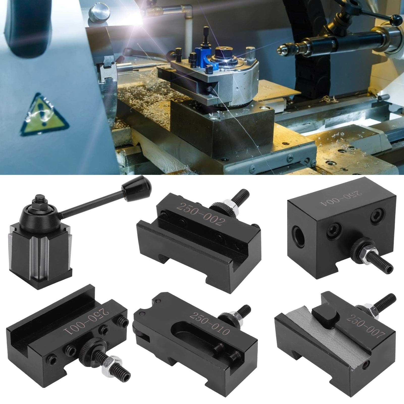 Hyuduo Imak Narzędziowy ze Stali Szybkotnącej 250-0, Trwały Zestaw Uchwytów Narzędziowych do Tokarki CNC z szybką instalacją dla Operatorów Mini Tokarek
