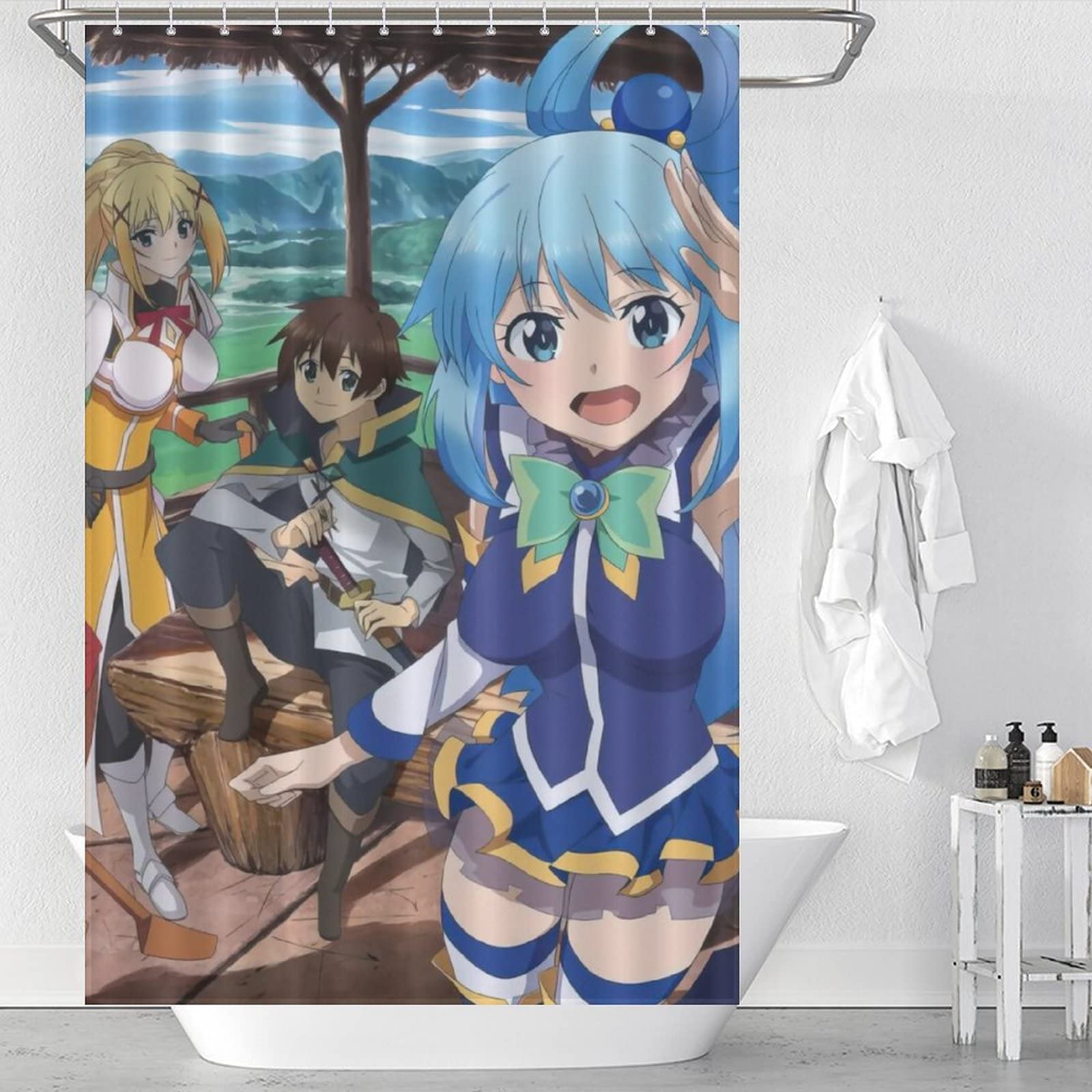 Amazon｜シャワーカーテンこのすば アクア めぐみん ダクネス カズマ 