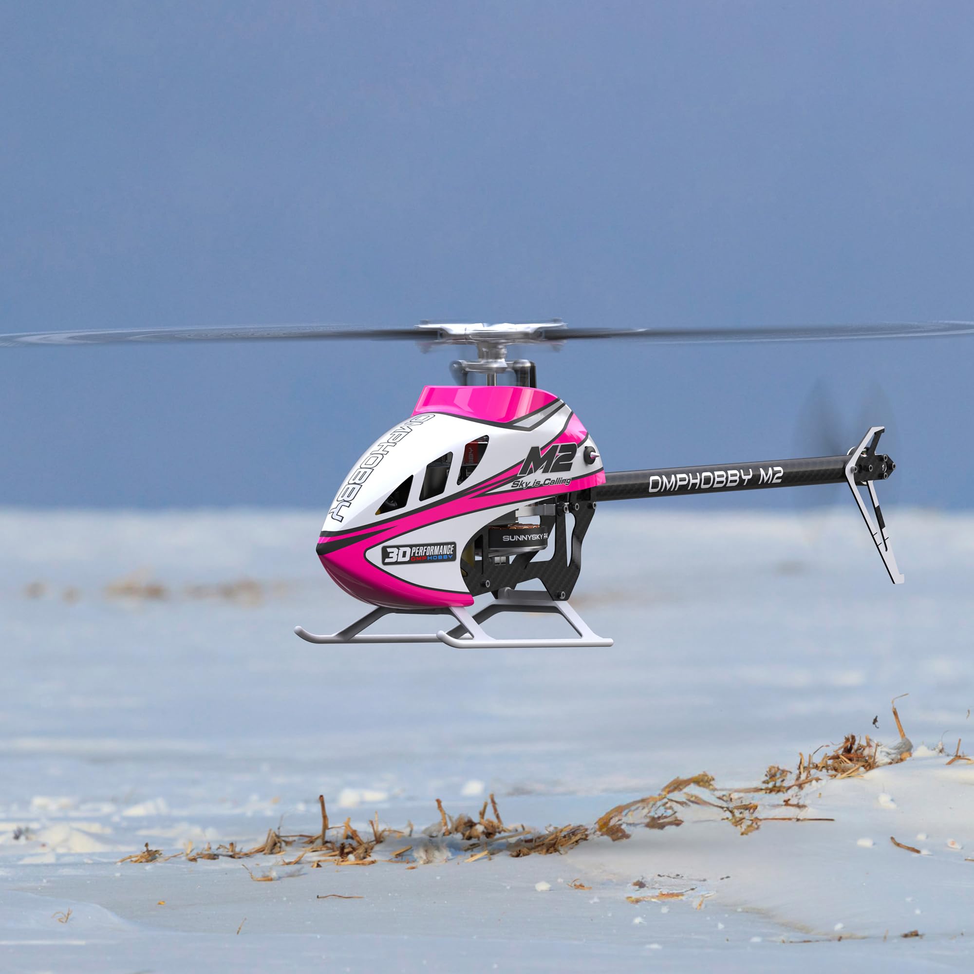 OMPHOBBY M2 V3 Sport BNF Hubschrauber – Hochleistungsfähig mit OFS3+ Flugcontroller, R40X-3 bürstenlosem Motor und ExpressLRS-Empfänger, Professioneller 6-Kanal 3D RC Helikopter für Erwachsene Grun