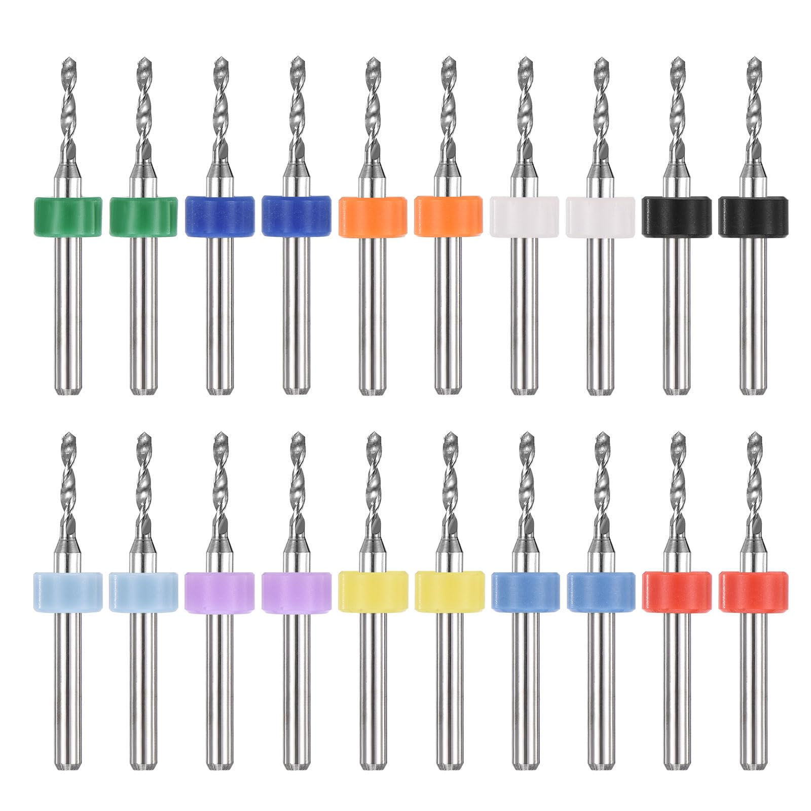 PATIKIL 20 Pack 1.8mm Micro Drill Bits 1/8" Shank Carbide Tungsten Steel 135° Mini Small Bits Print Circuit Board Drilling Tool for CNC Engraving Precision Machinery