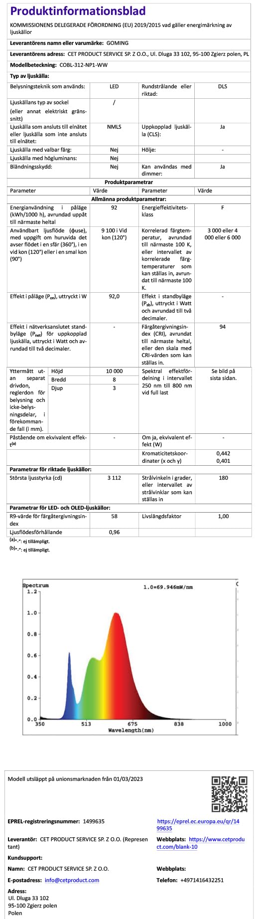 GOMING 24V 10M Striscia LED COB con Sensore di Movimento Bianco Naturale 4000K Strisce LED con 24V 3A Alimentatore IP20 Non Impermeabile CRI 93+ per Mobili Cucina Scala Vetrina Camera da Letto Letto