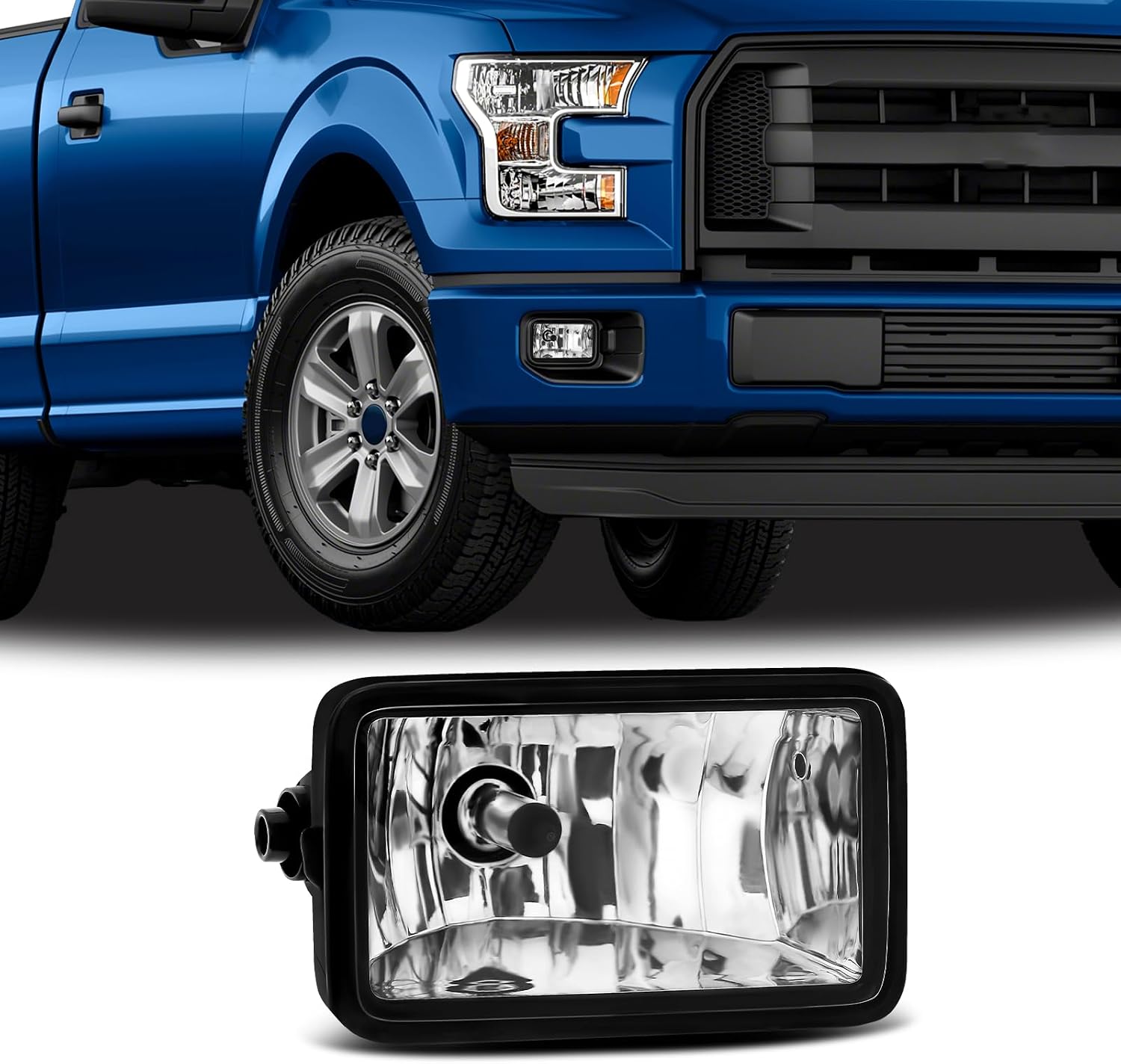 Right Fog Light Assembly Fit For 2015 2016 2017 Ford F150 15 16 17 Ford F150 Front Bumper Fog Lamps (Passenger Side)