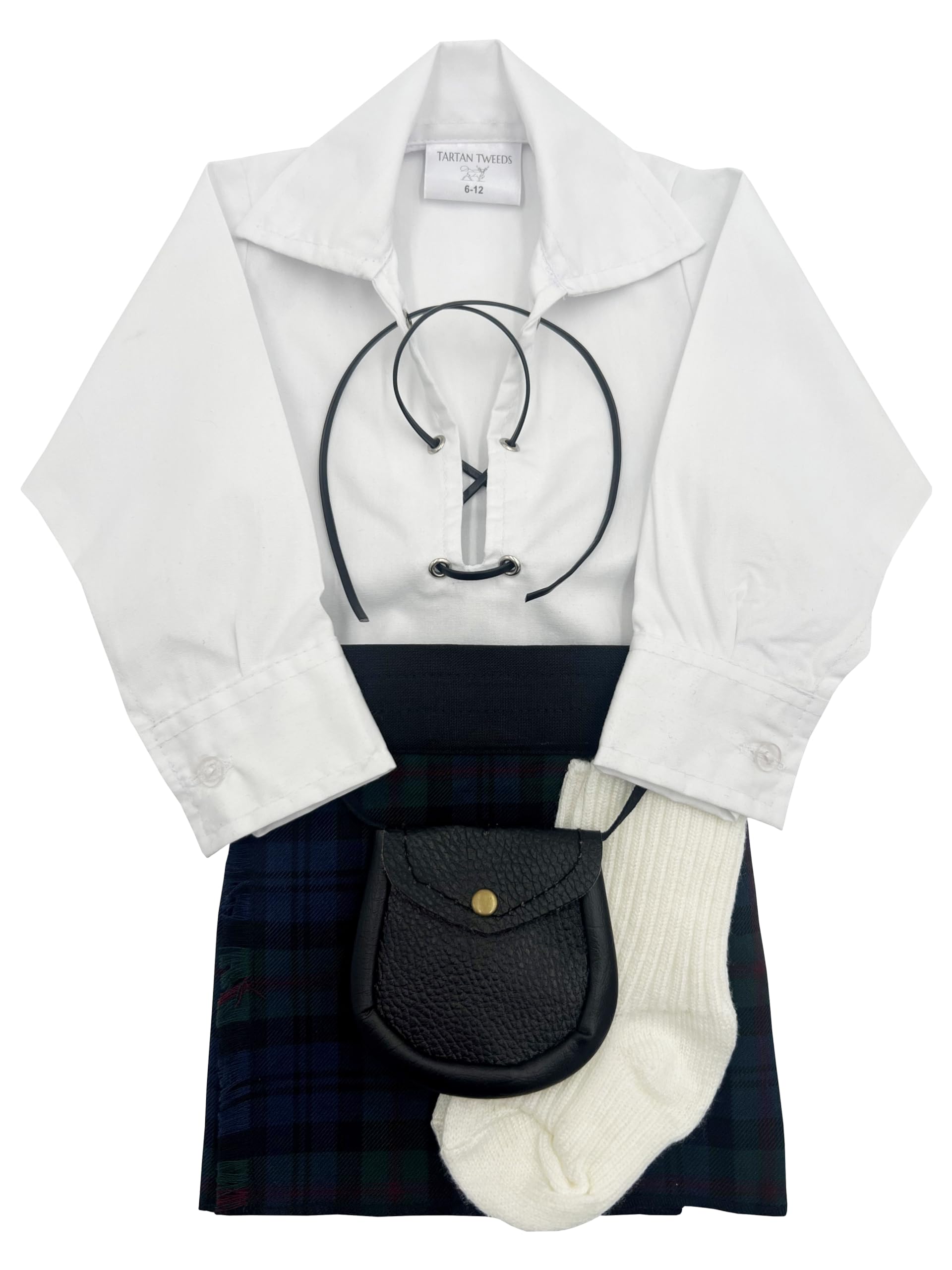 Tartan Tweeds Unisex Infant Baird Baby Kilt Outfit, Adjustable Waistband, Shirt, Hose, Sporran, (, 12-24 Months)