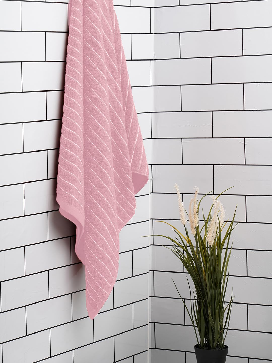 Welspun 2-in-1 100% Cotton Bath Towel-Parfait Pink (B0C6XC1X52) Amazon Price History, Amazon Price Tracker