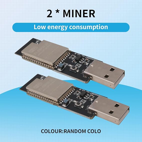 2PCS USB BTC Miner Solo Lottery Miner 40-50KH/S Bitcoin BTC Miner Asic Mining Low Power Miner for Home
