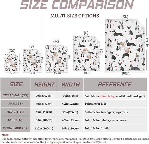 Miniatura 5 de Boston Terrier Bulldog - Manta de forro polar suave, cálida y ligera, para cama, sofá, automóvil, 40 x 30 pulgadas para mascotas