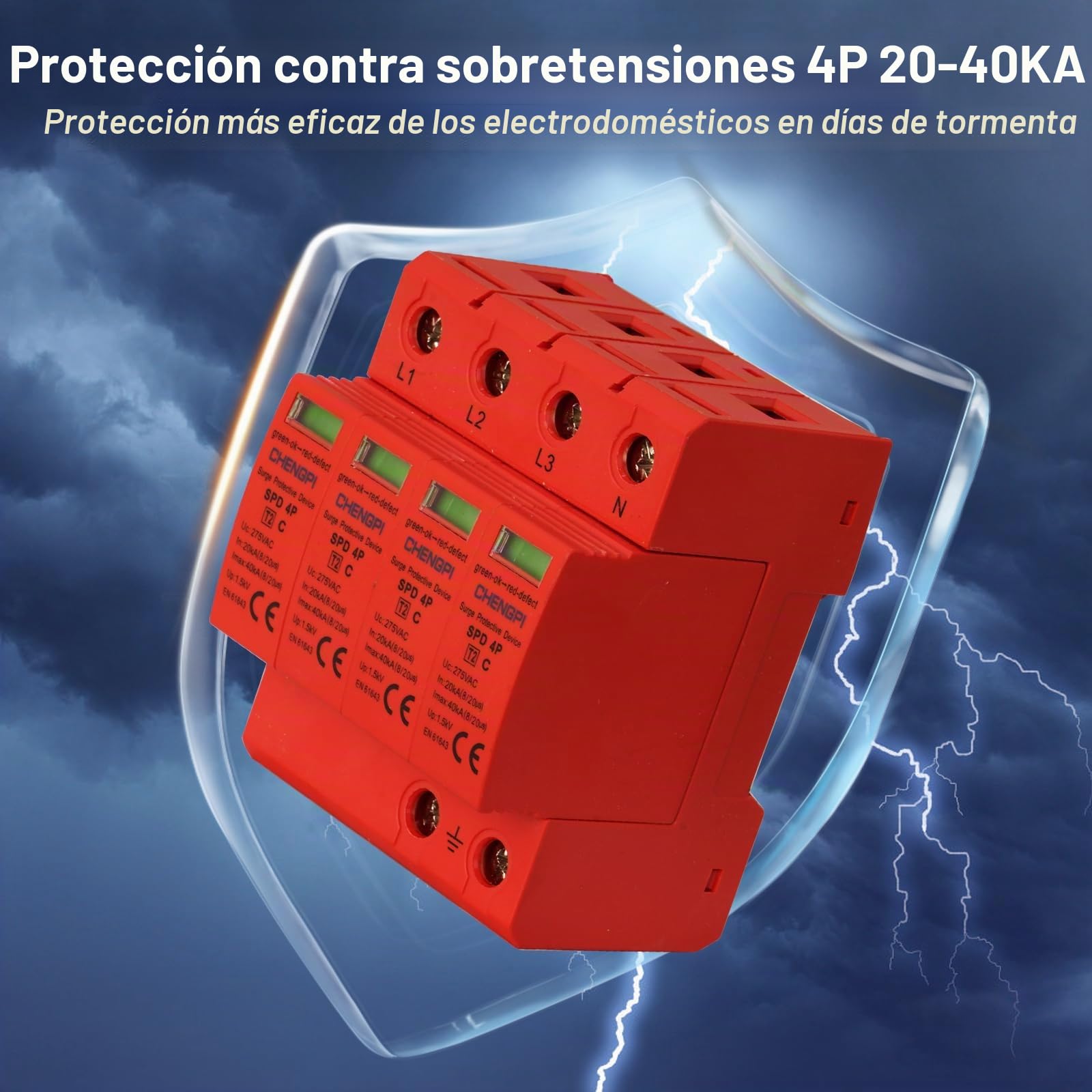 Caja De Distribución de 3 Filas con Disyuntor 4P FI tipo A 40A 30mA FI RCCB y Fusibles B16, Armario de Control con Barra Colectora/Montaje Empotrado
