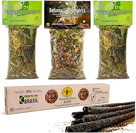 Kit Limpeza Espiritual Completa Mais Incenso Natural Mirra
