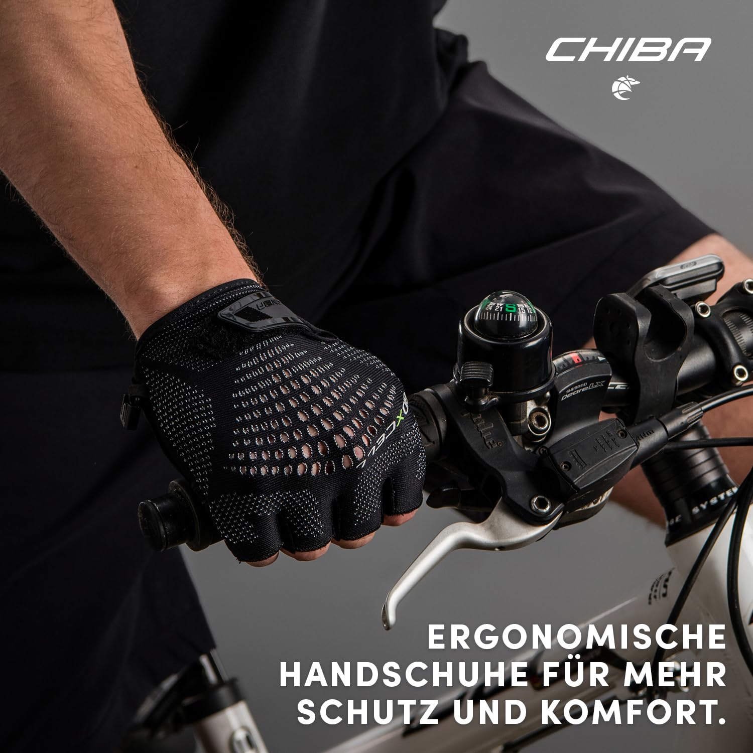 Chiba BioXCell Super Fly | Langlebige Sommer Rad Handschuhe für Damen & Herren | Anatomisches Gelkissen | Robuste Microfaser | Atmungsaktive Stricktechnologie