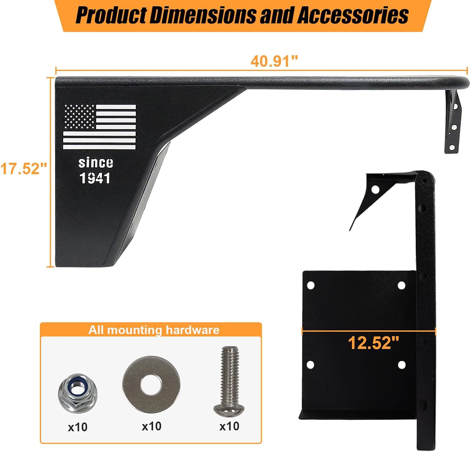 Front Fender Flares Compatible with 1997-2006 Jeep Wrangler TJ & Unlimited, 2 PCS Off-Road Steel Fender,Textured Black