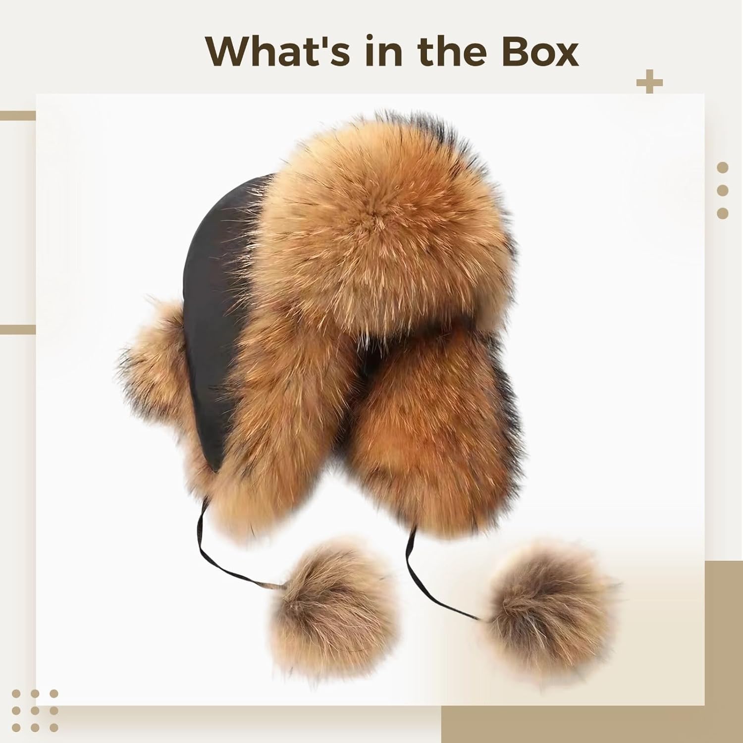Women's Ushanka Hat, Real Raccoon Trapper Hat, Sheepskin Top, Winter Earflaps with Pompoms, A Thoughtful Present for Her