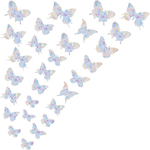 Miniatura 1 de Adhesivo para ventana  Calcomanías anticolisión para ventana para salvar a los pájaros de colisiones de ventanas, vinilo prismático no adhesivo,