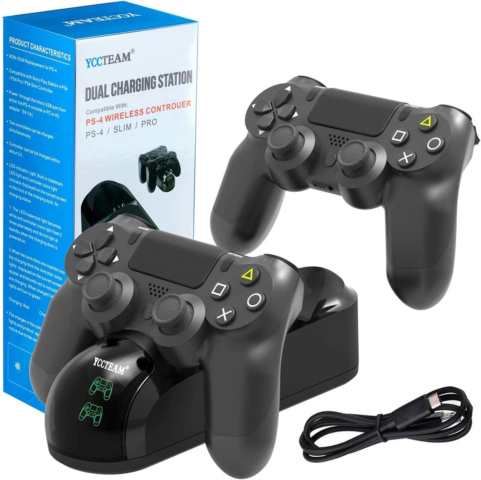 PS-4 Controller Charger, USB Charging Station Dock for PS-4 Controller