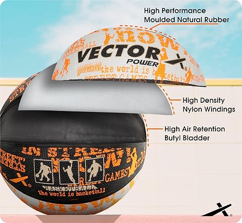 Miniatura 2 de Vector X Power Baloncesto (negro-blanco-naranja)