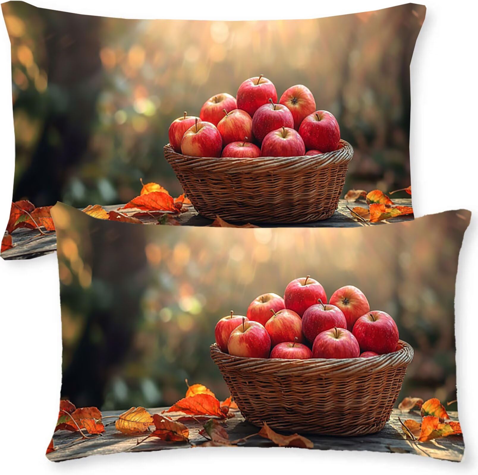 Taie d'oreiller velours haut de gamme 40x80 cm Apple Le Panier j0l-1387 aux finitions soignées