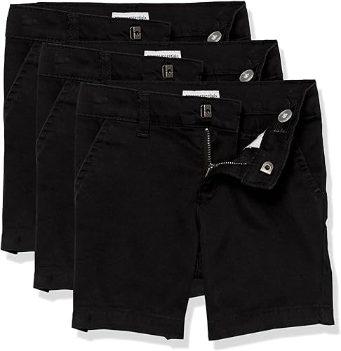 Tienda Essentials Pantalones cortos de uniforme para niñas y niños pequeños, multipacks