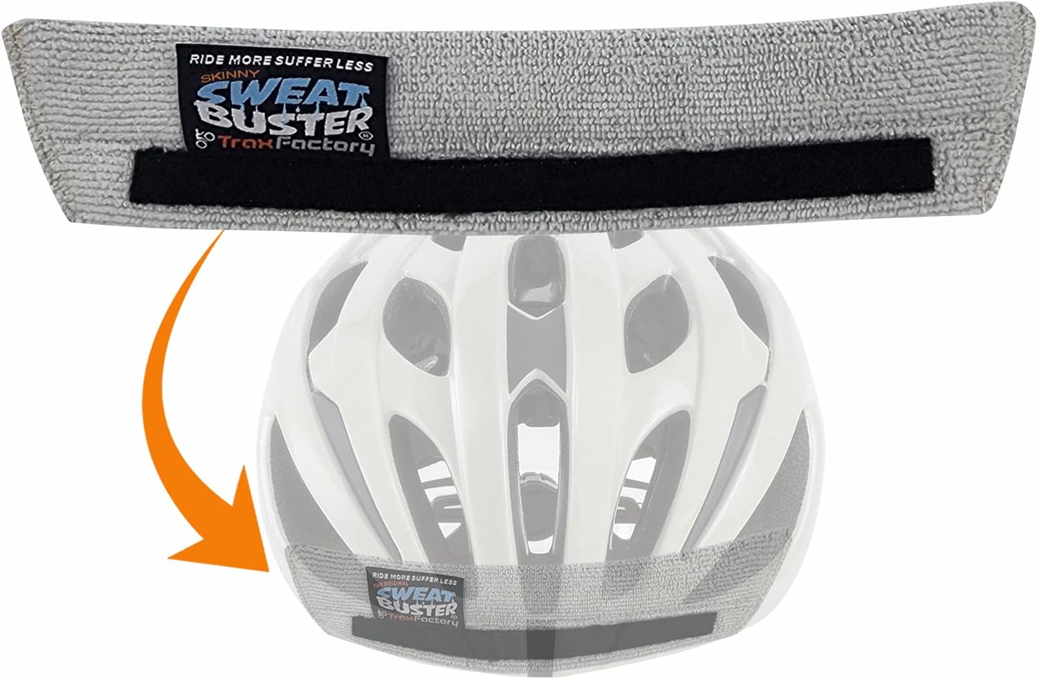 Skinny Bike Helmet Sweatband. Stops Dripping Sweat. Premium Comfort, Simple Helmet Integration & Quick Removal for Washing. All Cycling Helmets
