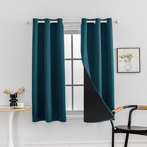 Miniatura 37 de Anytime - Cortina 100 % opaca de 2 paneles, cortinas de ventana con aislamiento térmico para dormitorio, paneles de sombreado completo (gris, 70