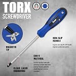 Sinoer Ensemble de tournevis magnétiques, tournevis Torx, Acier au chrome vanadium, T4-T40 Ensemble de tournevis Star Driver Torx magnétique, réparation de qualité professionnelle Tools-14-Piece | Fabriqué en Acier au chrome Vanadium, outil de réparation de qualité professionnelle pour l'électronique