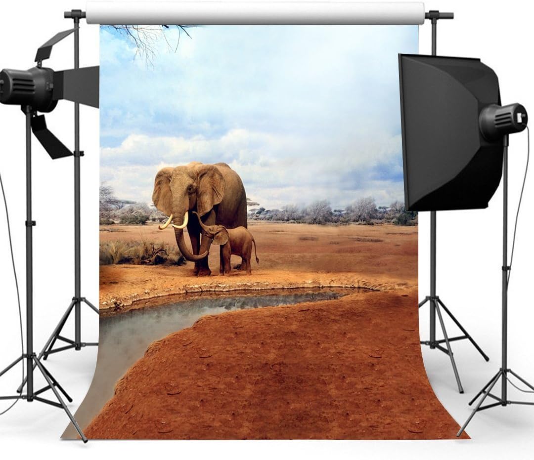 150cm*210cm Photography Backdrop Background with Elephants Pattern