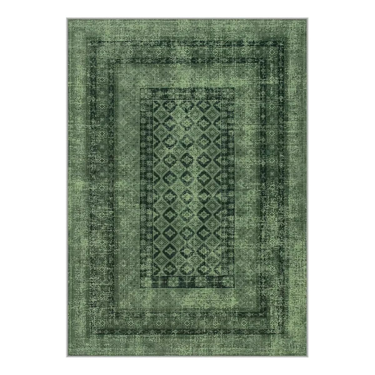 Tapis vert vieilli vintage : la douceur bohème pour bercer ses nuits
