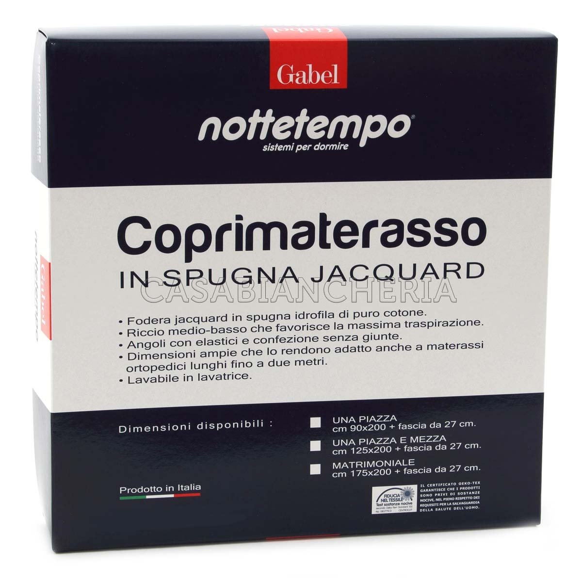 Bassetti Coprimaterasso In Spugna Elasticizzata A Rombi – Matrimoniale 125x200 Cm, Bianco