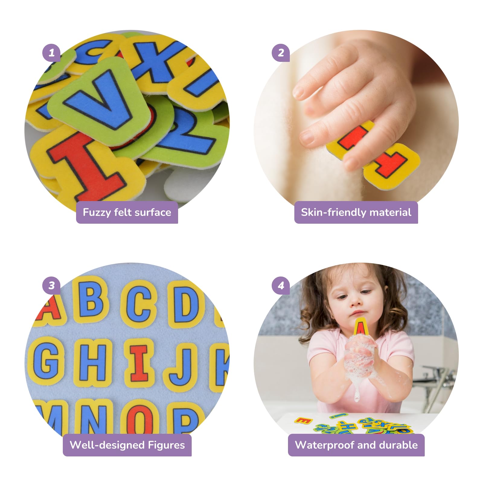 Amazon.co.jp: CHEFAN フェルトアルファベット文字、ABC学習玩具