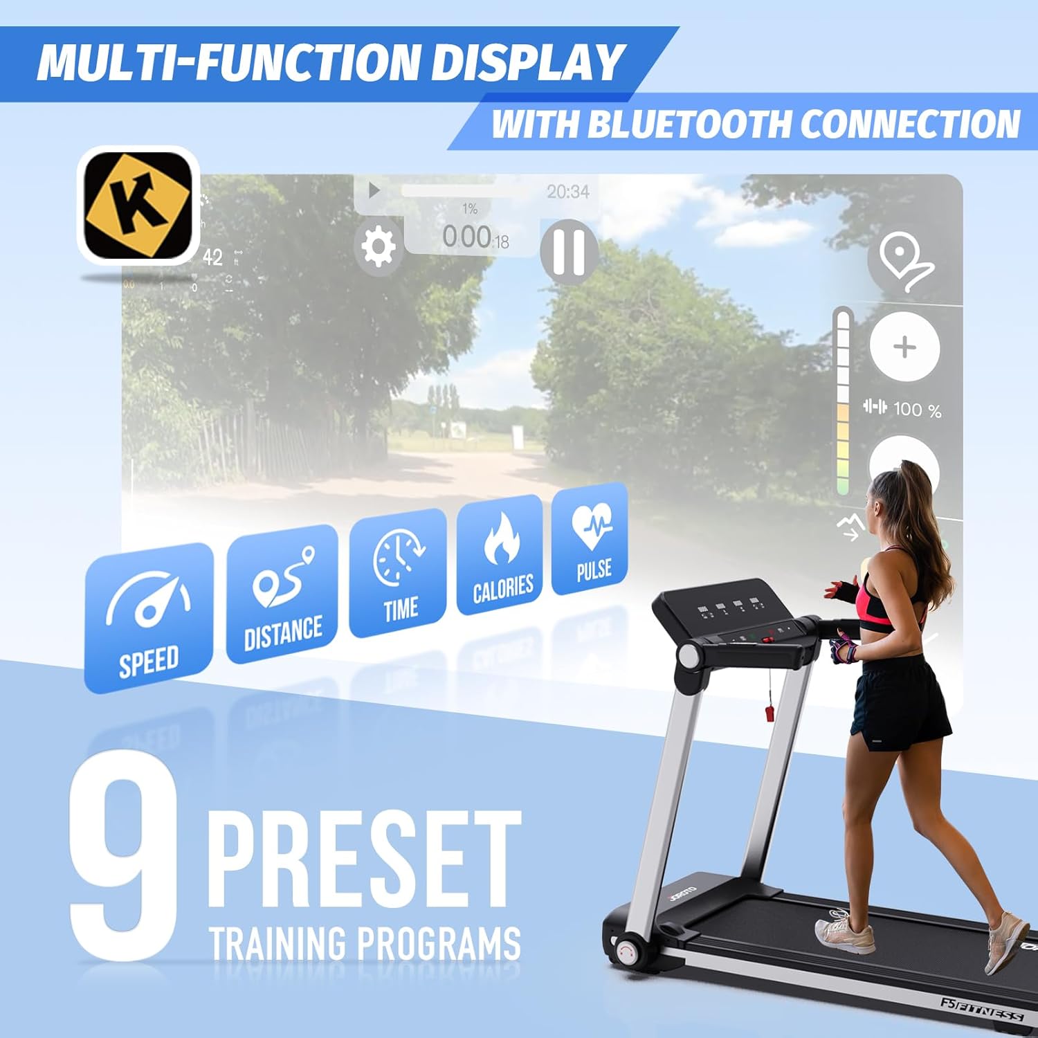 JOROTO F5 Bluetooth Foldable Treadmill - Image 3