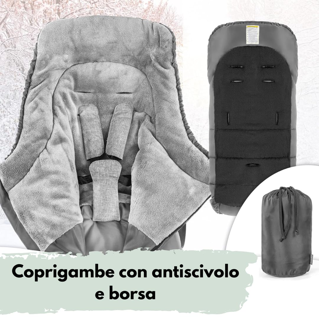 Joie Passeggino Litetrax con sacco termico | Passeggino sportivo per città e fuoristrada, sospensioni flessibili, chiusura con una mano, protezione UV 50+, ruote antiforatura -