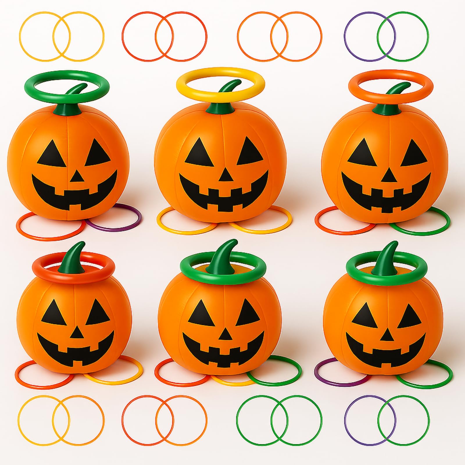 VioraWhite Halloween Ring Toss Game Pumpkin Ring Toss