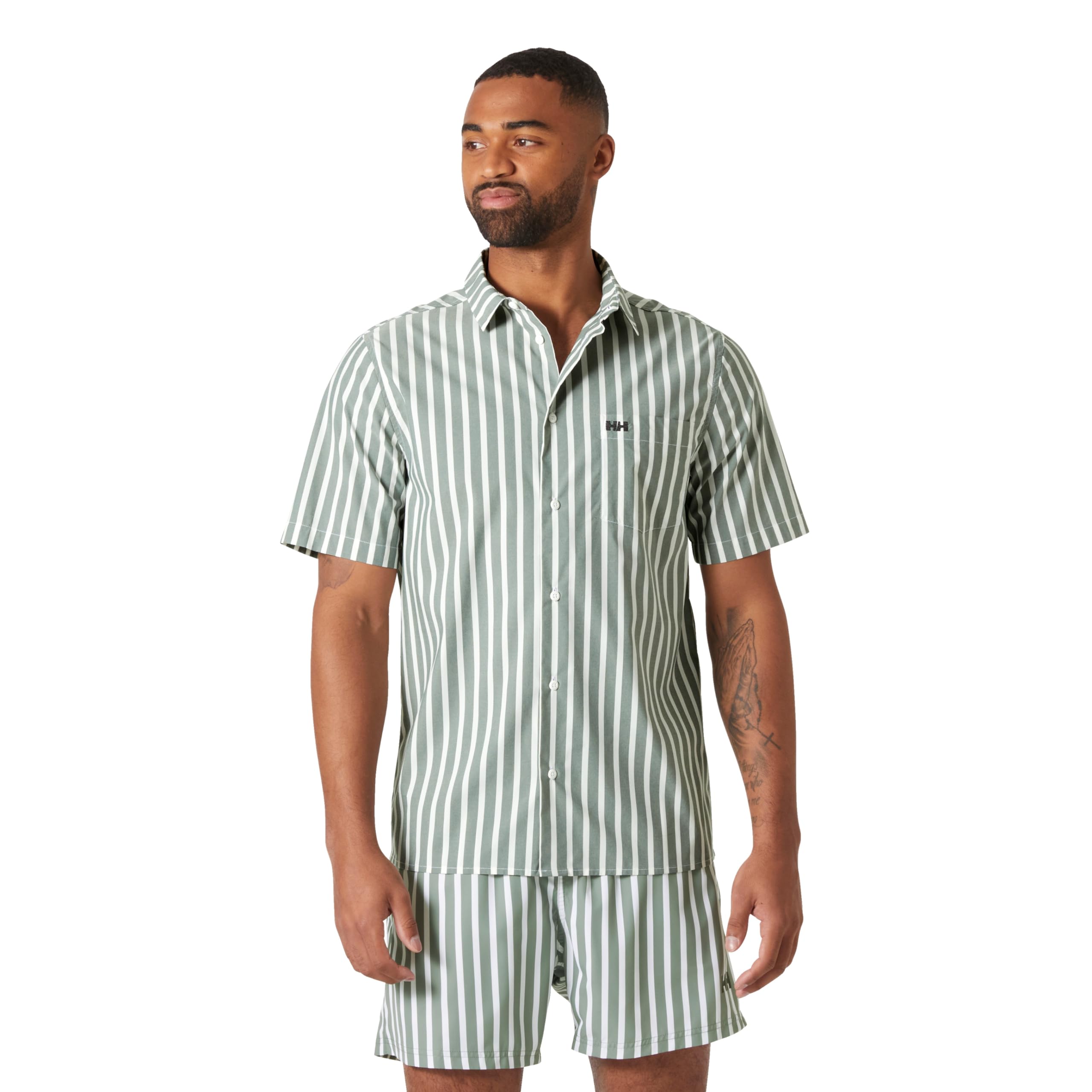 Helly Hansen Men's Fjord QD SS Shirt 2.0, Green, XL