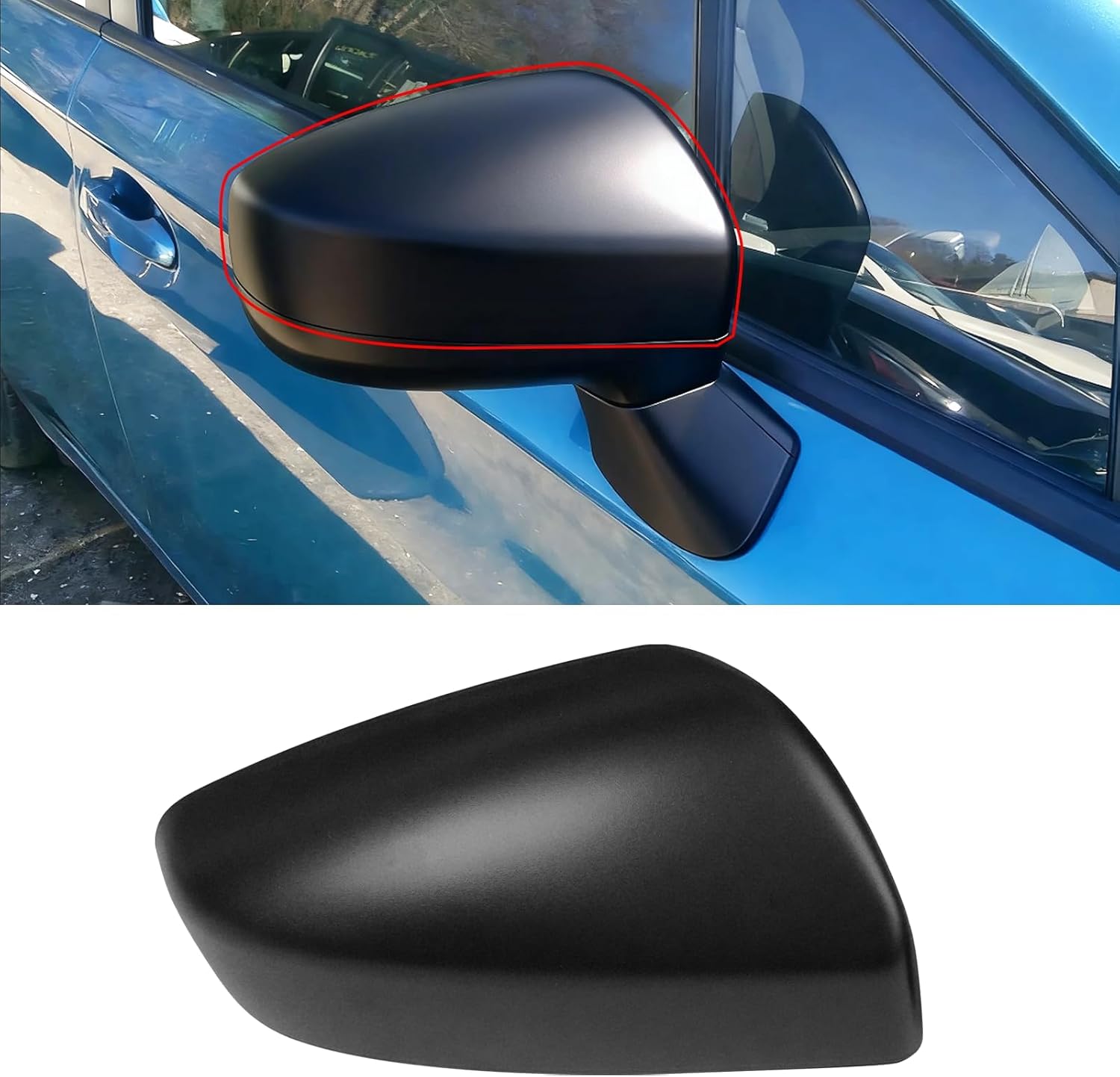 Yumzeco Compatible with Subaru Impreza Side Mirror Cover 2017-2023//Ascent 2019-2023//Legacy Outback 2018 2019,Passenger Side Subaru Mirror Cap W/O Light Replacement Replace for 91054FL01A-Right Black