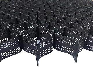 Permeable Driveway Gravel Grid for Backyard, 2" Tall Ground Stabilization Grid, Polyethylene Earthwork Honeycomb Mud Slope Control Driveways Grids(3x9m/10x29.5ft)