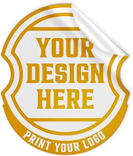 EGD Pack Custom Stickers for Business Logo | Print Your Own Sticker with Any Image Logo and Text | Personalized Labels Sets of 60 to 1000 Bulks | Multi Size and Shapes (B. Sticker Pack)