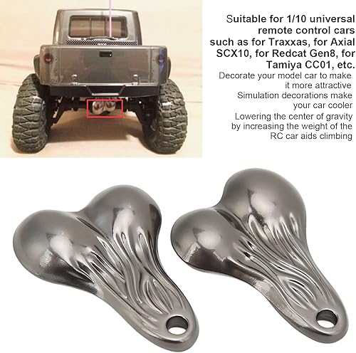 Miniatura 3 de VBESTLIFE Tuercas colgantes de bolas de camión, tuercas de toro, aleación de zinc, tuercas colgantes para camión a escala 110, automóviles