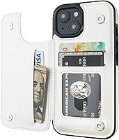 Vista 14 de ONETOP Compatible con iPhone 15 Funda Tipo Cartera con Soporte para Tarjetas, Funda de Cuero PU con Soporte y Ranuras para Tarjetas, Doble Cierre