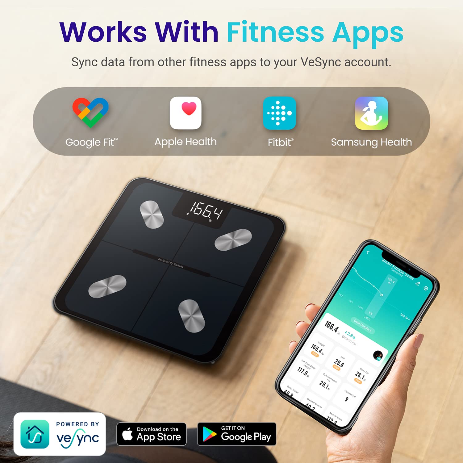 Etekcity Smart Scale for Body Weight, Accurate Digital Bathroom