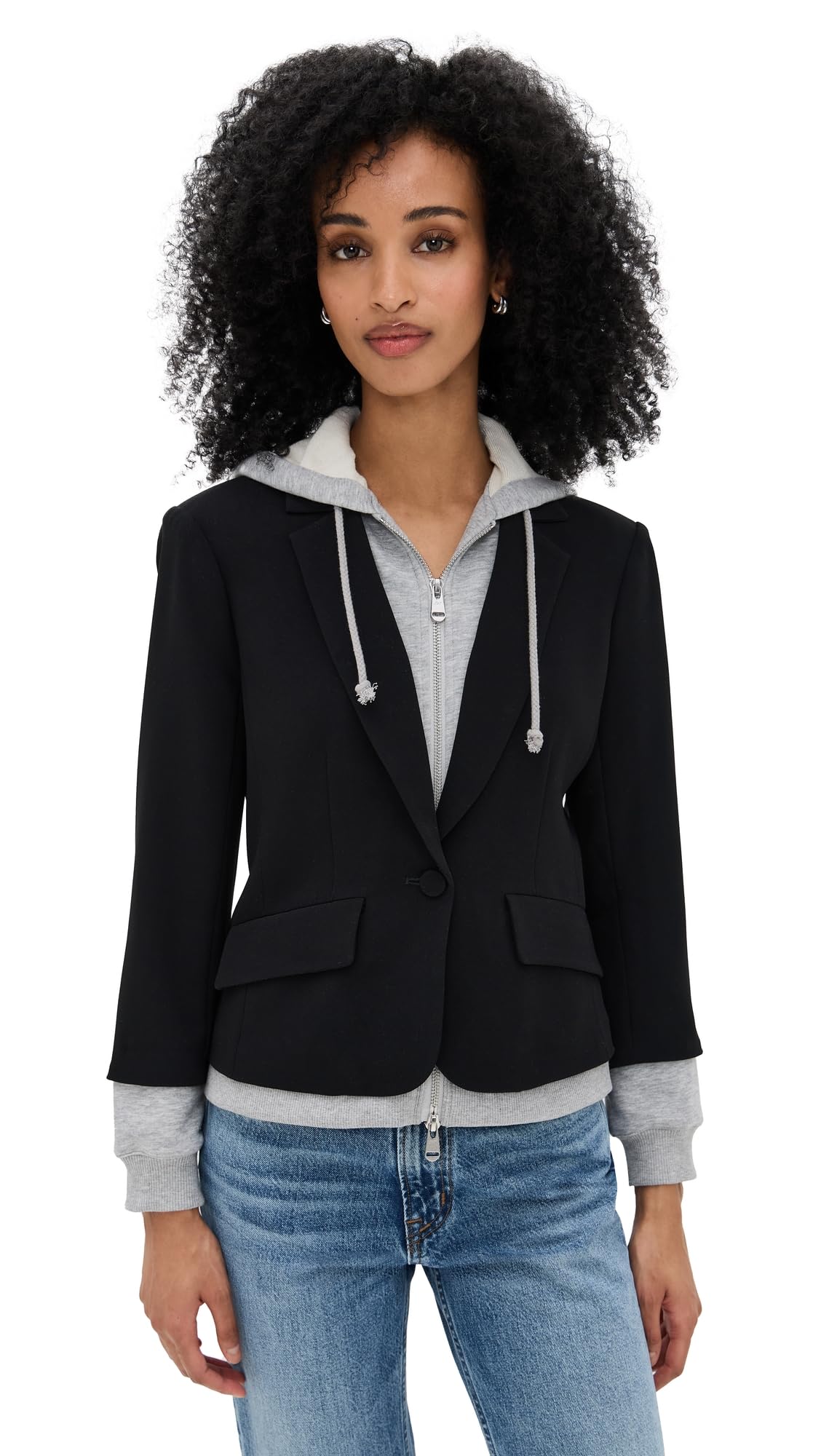 Cinq Sept Womens Zip Up Le Petit Khloe Blazer
