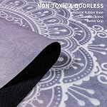 SNΛKUGΛ Yoga Mat - Premium 3.5MM Print Suede & Eco-Friendly Natural Rubber Non Slip Exercise & Fitness Mat for Yoga, Pilates, Bikram, Ashtanga & Workouts (72" x 26" x 3.5mm)