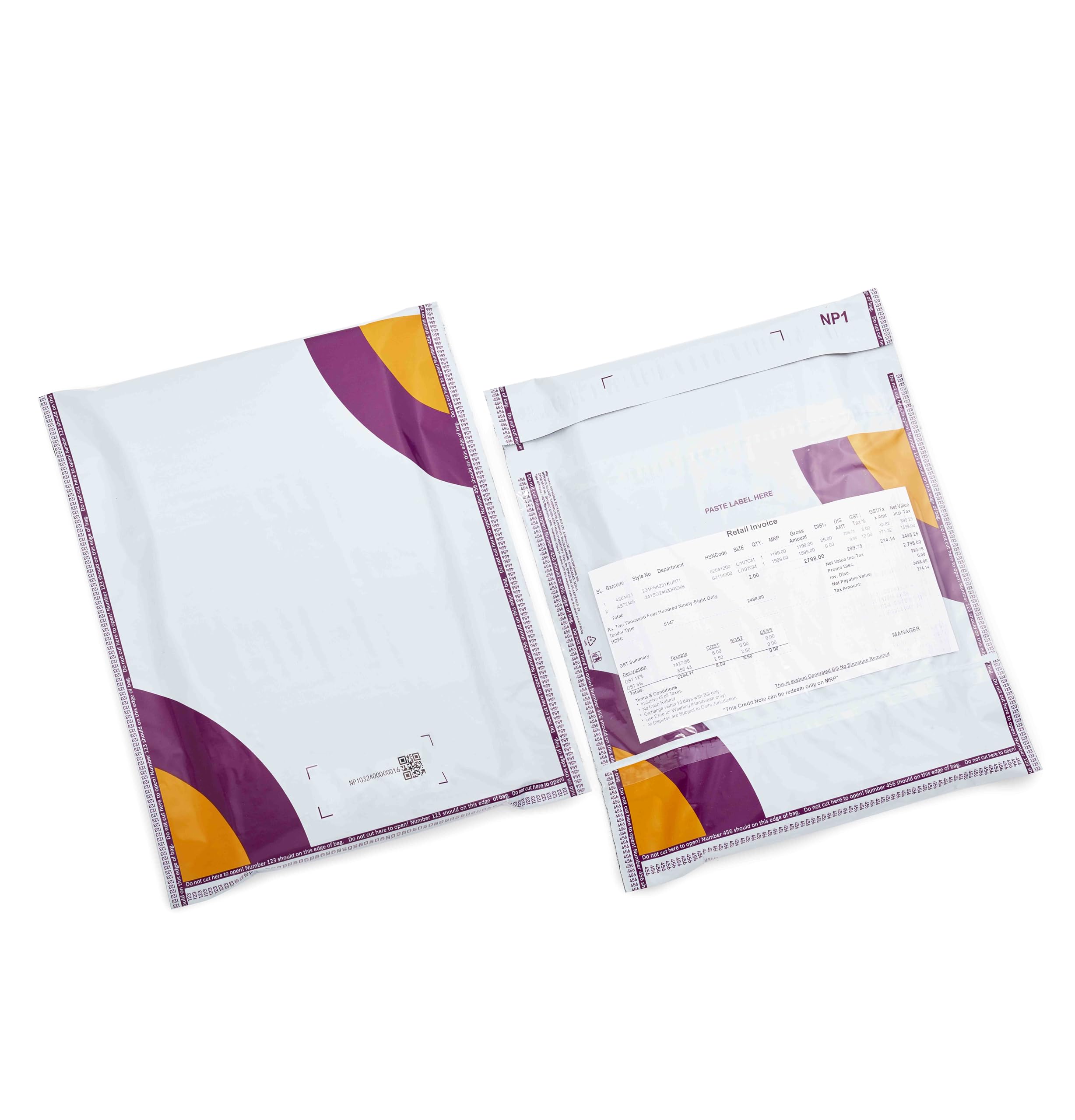 Meesho Barcode Courier Bags With POD Jacket -6.5"x8" I Pack of 50 I Non-Transparent - Delivery Bags For Courier - White Waterproof Shipping Envelopes for Jewelry, Cosmetics & Invoices