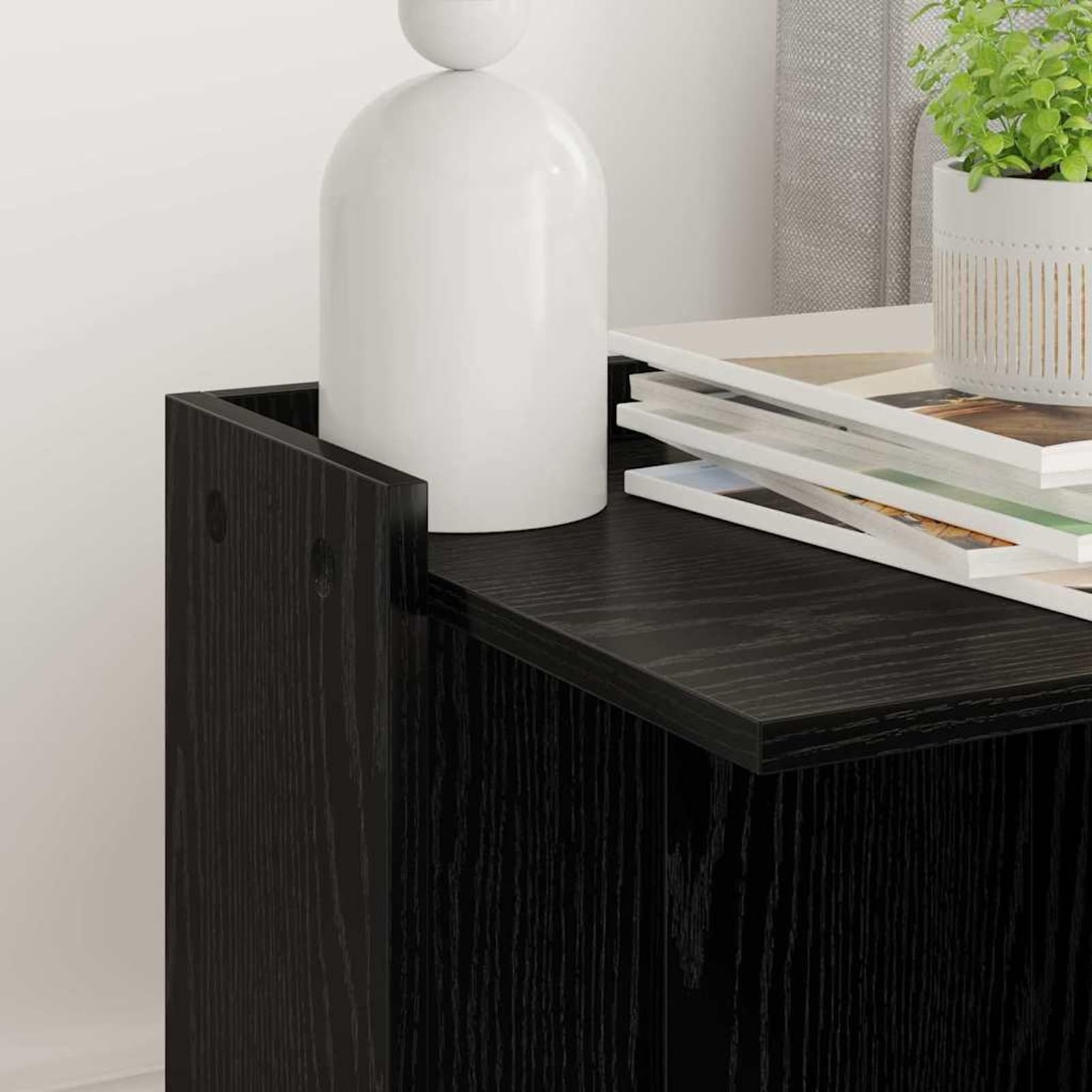 Gecheer Katzenstreu Box Umzäunung, Moderne schlanke rechteckige Form, Glatte Oberfläche, minimalistisches Design, für den Innenbereich und Katzenbesitzer
