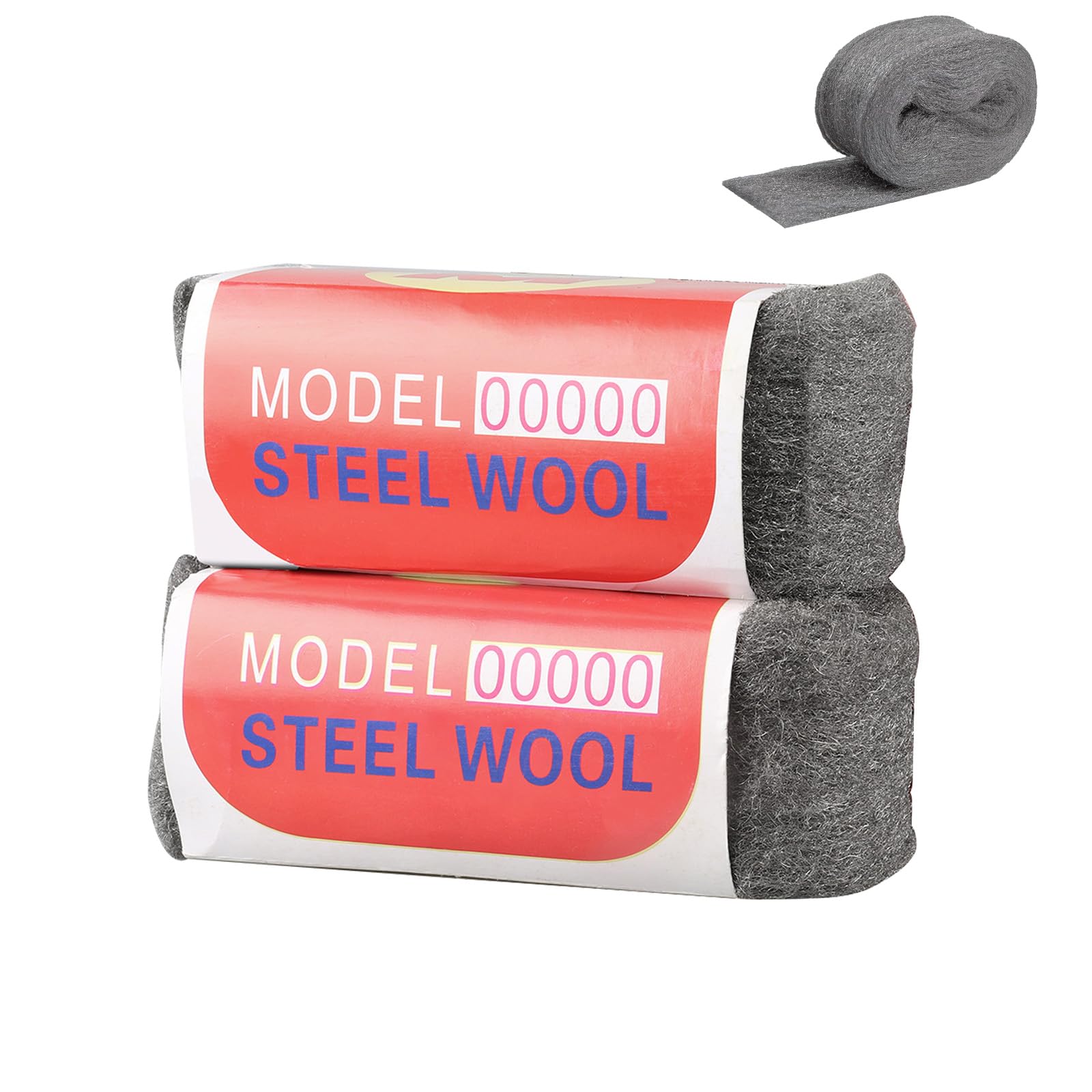 Steel Wool 00000 Pack of 2 Extra Fine Steel Wool for Filling Holes and Cracks in Walls, Rooms and Gardens