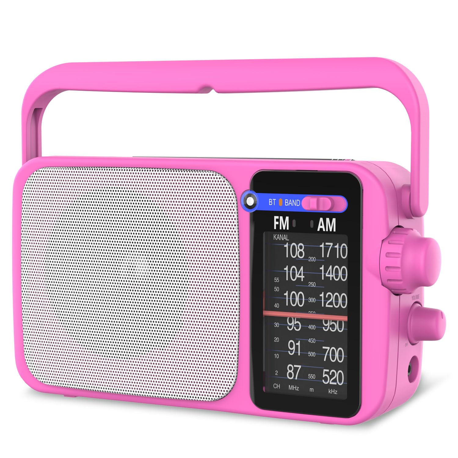 AM FM Radio with Best Reception,Bluetooth Portable AM FM Transistor,Battery Operated Radio or AC Power,Large Dial,Headphone Jack, Gifts for Seniors Elderly