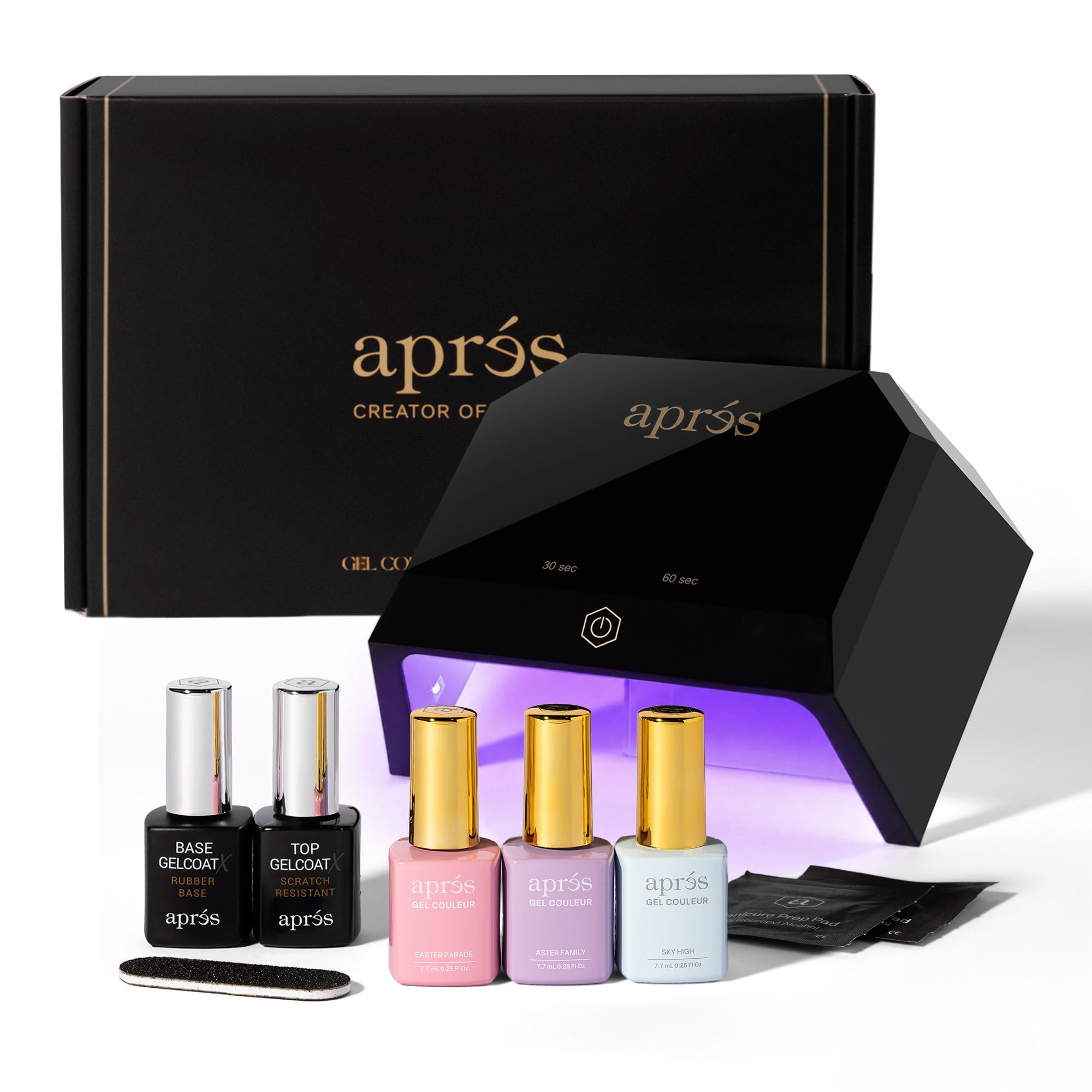 Aprés Mini Gel Color Starter Kit con lámpara UV LED de uñas (Pastel