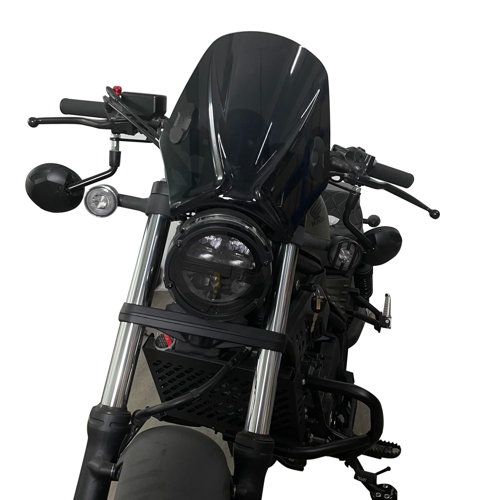 Pare-Brise Moto Double Bulle pour Zontes GK 125/GK 155/GK 125X Para-Brise Moto(Light Smoke)