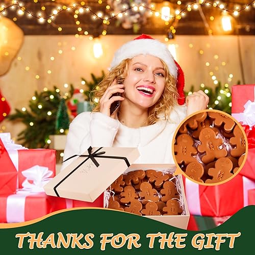 Miniatura 5 de Maxcheck Juego de 50 jabones hechos a mano para Navidad, calcetines para árbol de Navidad, copos de nieve, jabones corporales con exquisita caja,