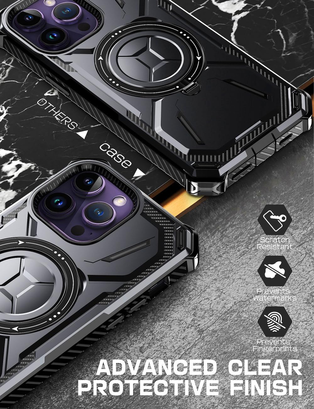 Amazon.co.jp: iPhone 14 13 12 11 Pro Maxケースメタルキック