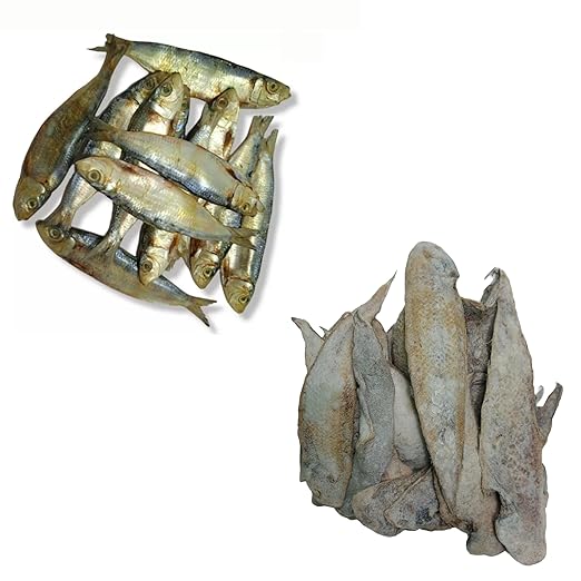 AL-HAQQ Sardine Dry Fish | Chaala Dry Fish | Mathi Mean Dry Fish | Karuvadu + Dry Sole Fish (Manthal) | Nangu Meen Karuvadu | Dried Naaku Meen (250 grams)