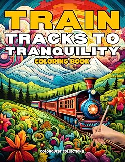Train Tracks to Tranquility Coloring Book: Whimsical Trains to Color | Fuel Your Imagination (Tranquil Train Coloring Books)